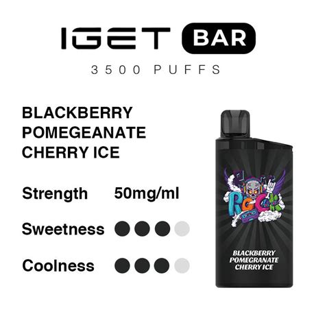 Blackberry Pomegranate Cherry Ice Iget Bar 299 Each