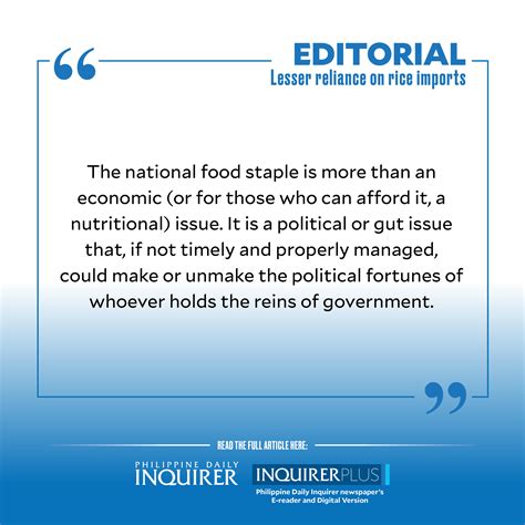 Lesser Reliance On Rice Imports Inquirer Opinion