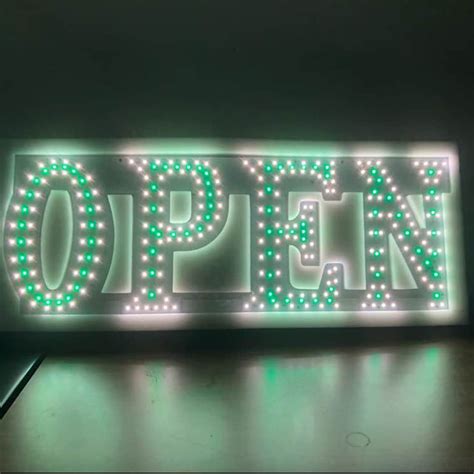 Led Business Open Sign Series 10x30 Inches Green Color Etsy
