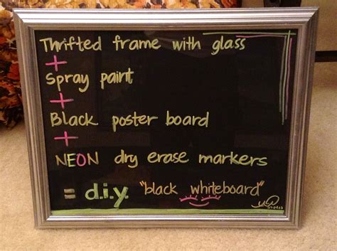 Large whiteboards, or dry erase boards, are one of the best tools for displaying and organizing information. 07.04.13 diy "black dry-erase board" | Black dry erase board, Diy dry erase board, Dry erase board