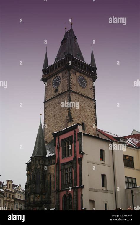 Old Town Hall Tower Prague Stock Photo Alamy