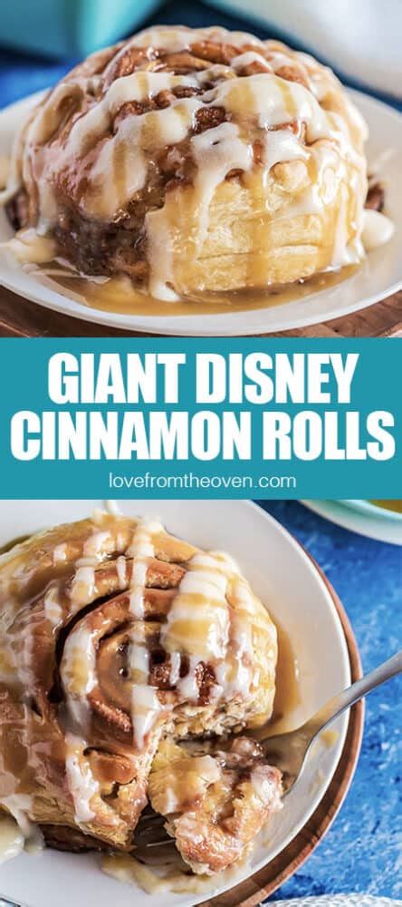 Giant Homemade Disney Cinnamon Rolls Love From The Oven