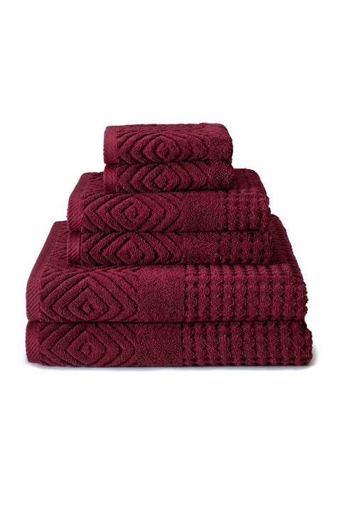 Luxury 6 Piece Bath Towel Set 100 Certified Organic Cotton Jacquard