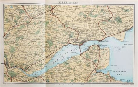 Antique Map Scottish Plan Of The Firth Of Tay By Paperpopinjay