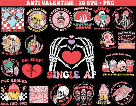 Anti Valentine S Day Svg Bundle Designs Anti Valentines Quotes Svg