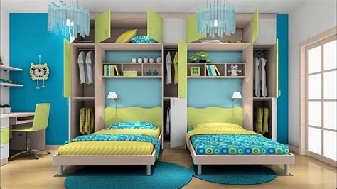 Awesome Twin Bedroom Design Ideas With Double Bed For Boys