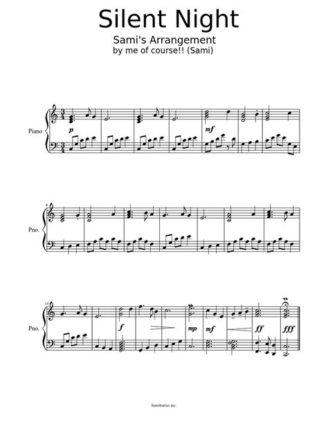 Follow the notes with your finger as you sing them. Silent Night Sheet music for Piano | Download free in PDF or MIDI | Musescore.com