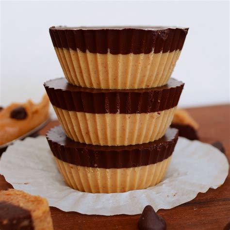 Peanut butter filling enrobed in a chocolate cup. Healthy Reese's Peanut Butter Cups - Sincerely Katerina