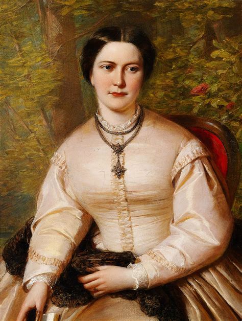 English 19th Century Portrait Of A Lady Painting By Motionage Designs
