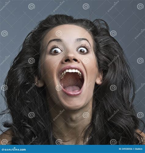 Beautiful Insane Woman Screaming Royalty Free Stock Image Image 24928056