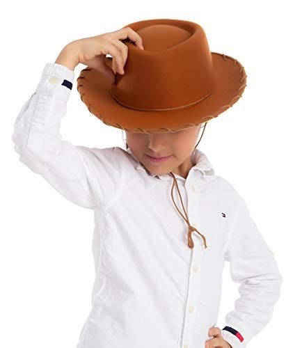 Spooktacular Creations Childrens Brown Felt Cowboy Hat 3 Pack For