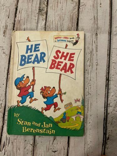 He Bear She Bear By Stan And Jan Berenstain Vintage 1974 Hardcover Book Ebay