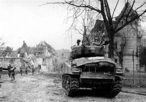 An M4a3 76mm Of The 25th Tank Battalion 14th Armored Division In