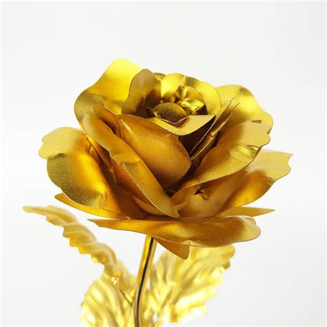 Rose 1 Pcs Golden Rose 24 K Gilded Rose Valentine Gold Rose Artificial