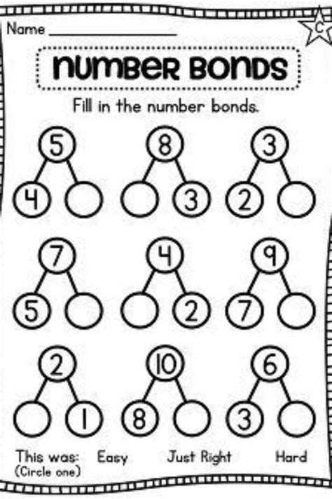Number Bond Worksheets First Grade Math 1st Grade Math Worksheets