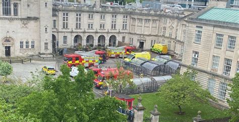 Main Building Evacuated And Emergency Services Present On Cardiff