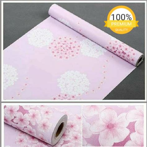 Wallpaper sticker dinding motif bunga sakura pink ukuran 45cm x 10m. 17+ Wallpaper Dinding Motif Bunga Sakura - Joen Wallpaper