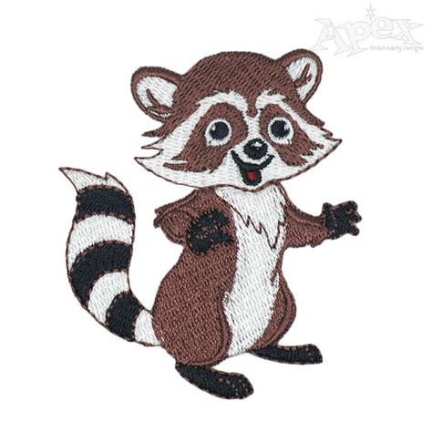 Cute raccoon pdf embroidery pattern! Racoon Embroidery Design
