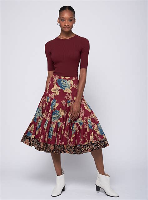 Floral Prairie Skirt Christian Lacroix Vsp Consignment Simons