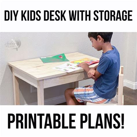 Diy Kids Desk With Storage And Chair Anikas Diy Life