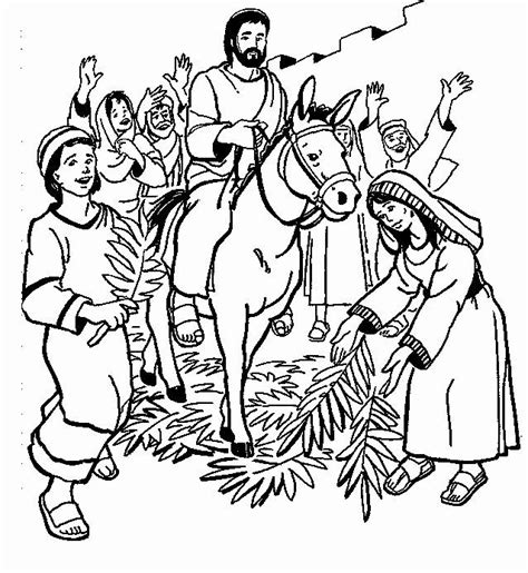 32 Palm Sunday Coloring Page in 2020 | Palm sunday crafts, Jesus coloring pages