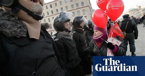 Russians Protest Against Putin In Pictures World News The Guardian