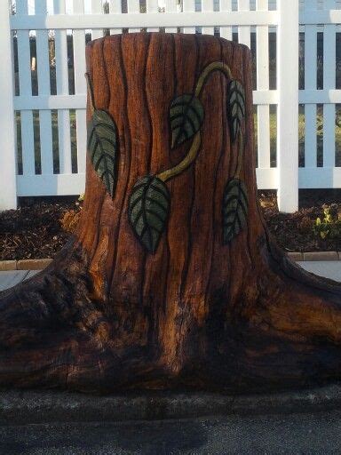 What To Do With The Tree Stump In Your Yard Design Craved Into A Stump