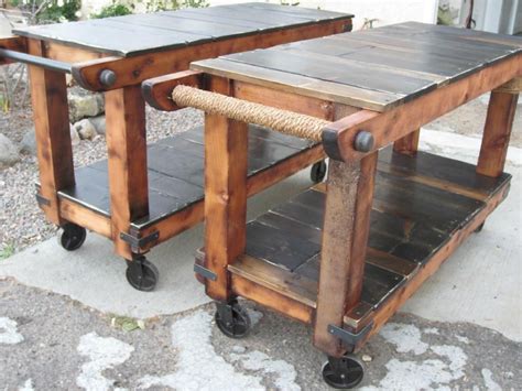 Custom Made Rustic Utility Carts By Thecarpenterant