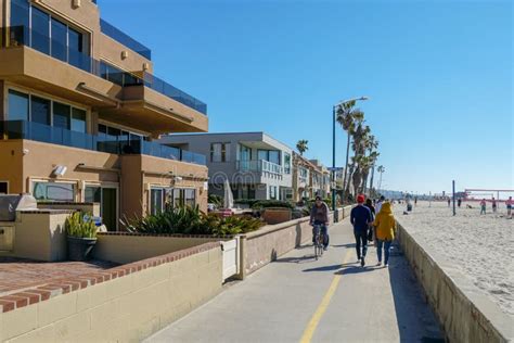 Path And Walkway Along Mission Beach San Diego California Usa