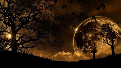 Gothic Moonlit Night Hd Wallpaper Hintergrund 1920x1080 Id312304