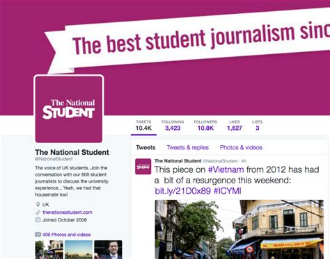 Nationwide offers a current account designed to help students with their studies. 25 Twitter Accounts For Students To Follow | Student.com Blog