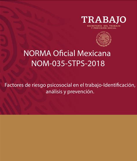 Norma Oficial Mexicana Nom 035 Stps 2018 Introducing The Wellness
