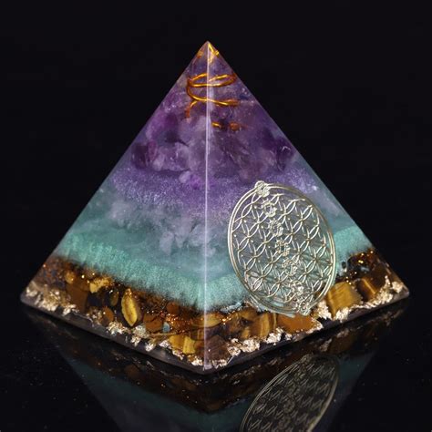 Orgonite Pyramid Chakra Energy Meditation Stone Sacred Geometry Sri Dan S Collectibles And More