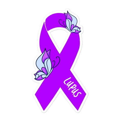 Lupus Sticker Lupus Awareness Ribbon Sticker Lupus Awareness Etsy