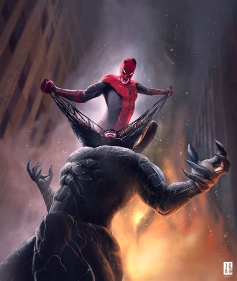 Artstation Spider Man Vs Venom Jackson Caspersz Spiderman