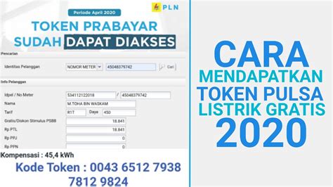 Pelanggan dapat memilih untuk mendaftar melalui situs resmi pln di www.pln.co.id dan aplikasi percakapan whatsapp. Cara Mendapatkan Token Pulsa Listrik PLN Gratis 2020 Dari Pemerintah - YouTube