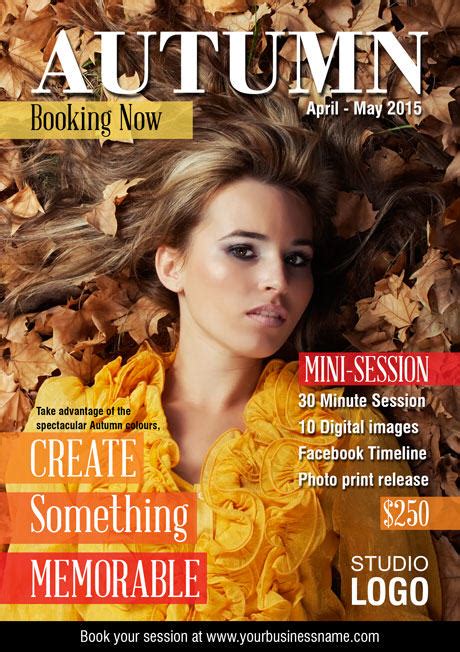 Magazine Style Autumn Mini Session Flyer Acacia Lane