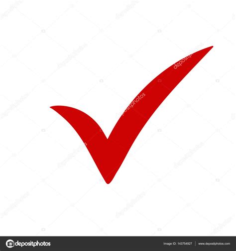 Red Tick Red Check Mark Tick Icon Stock Vector Image By ©cheremuha