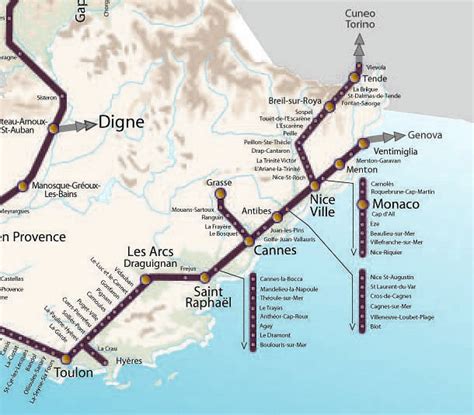 Riviera Train Map