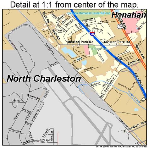 North Charleston South Carolina Street Map 4550875