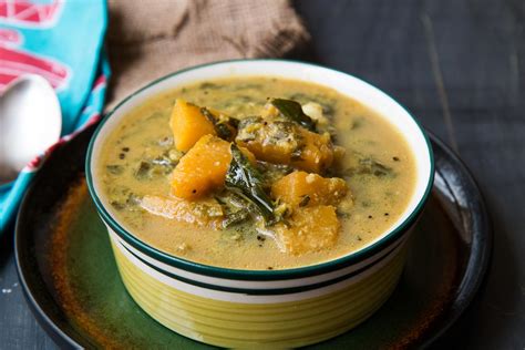 Parangikkai Keerai Kuzhambu Recipe Pumpkin Spinach Curry Recipefiesta