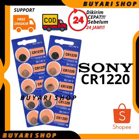 Jual ORIGINAL Baterai CR1220 3V Sony Batre Jam Tangan CR 1220
