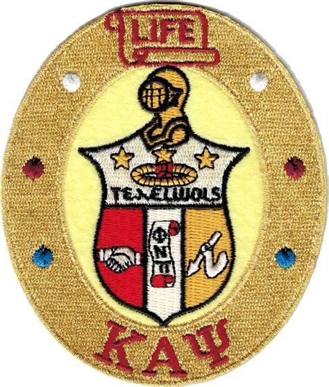 Kappa Alpha Psi Life Member Badge Iron On Patch Cream 4