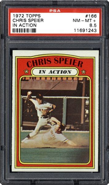 1972 Topps Chris Speier In Action Psa Cardfacts