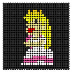 Princess Peach1 Perler Bead Pattern Bead Sprites Characters Fuse Images