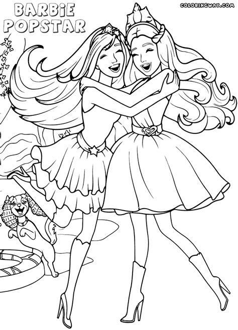 This children's picture book is about a princess and a pop star who switch places for a day and then when something goes wrong in the kingdom, they work together to save everyone and then realize they like being who they. Barbie Popstar coloring pages | Coloring pages to download ...