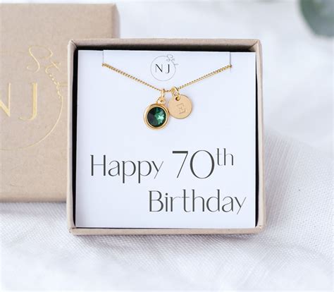 70th Birthday T For Her 70th Birthday Necklace 70th Etsy