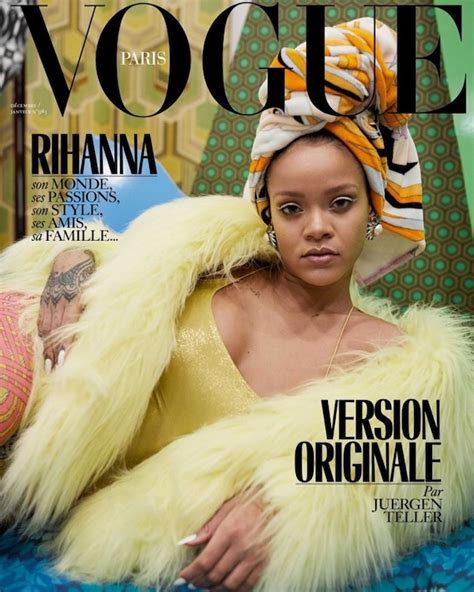 Rihanna On The Cover Of Vogue Paris December January 20172018 Coup