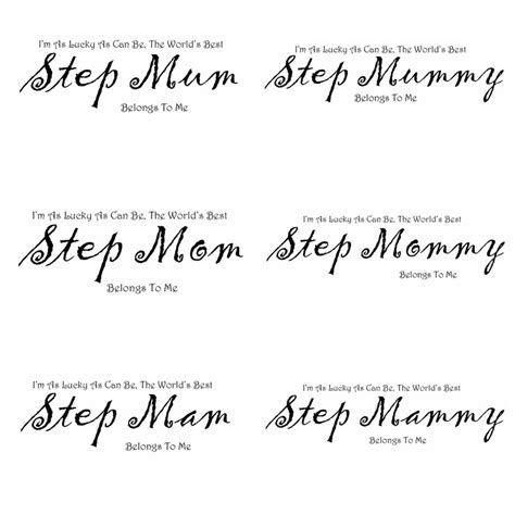 Step Mum Step Mummy Mam Mammy Mom Mommy Wish Lucky Etsy