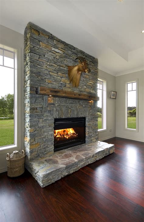 A Beautiful Stone Fireplace Featured In A Gjgardner Home Home